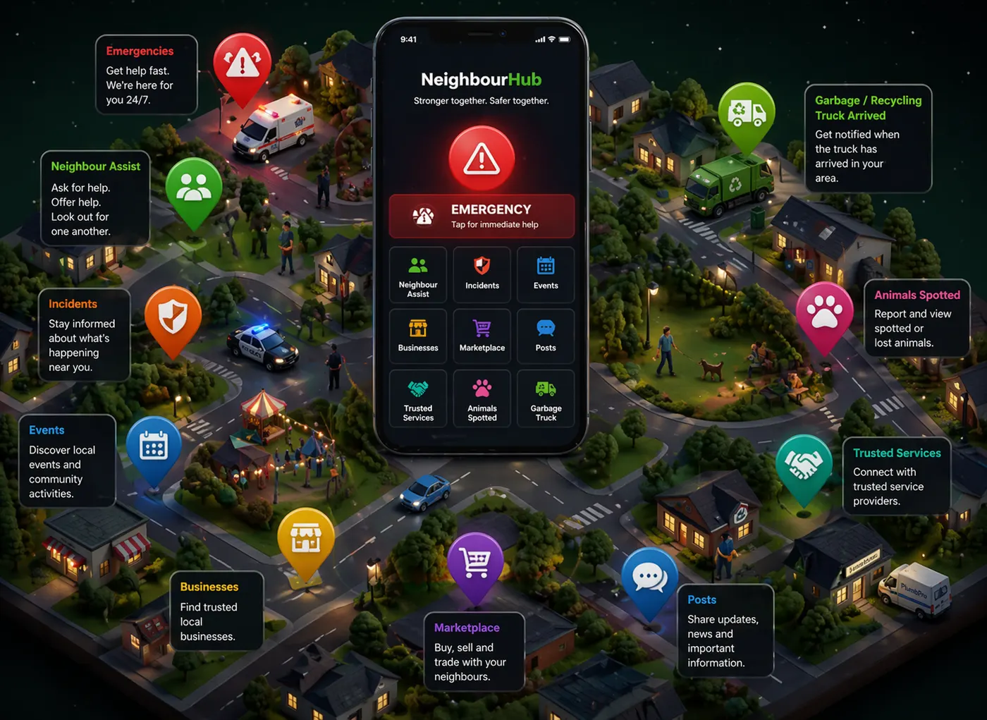 NeighbourHub: Community & safety
